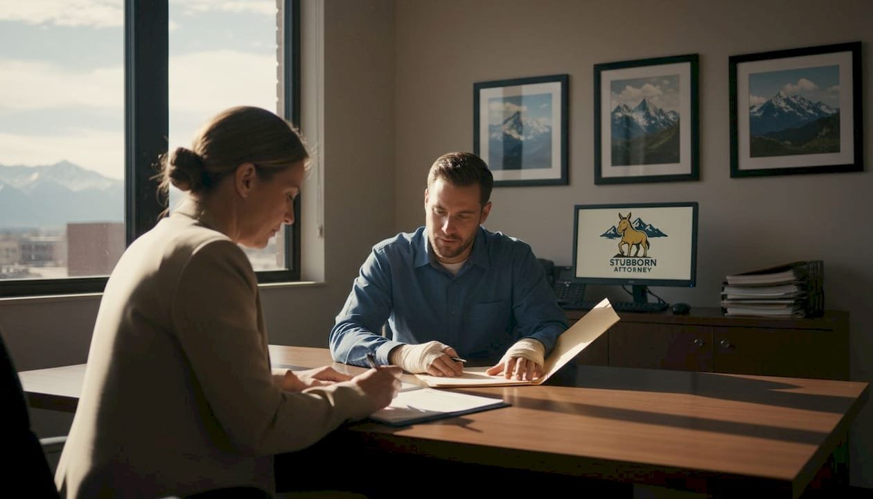 Attorney consults client about catastrophic injury