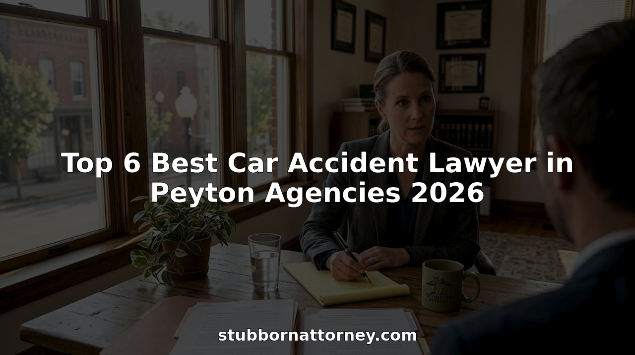 Top 6 Best Car Accident Lawyer in Peyton Agencies 2026