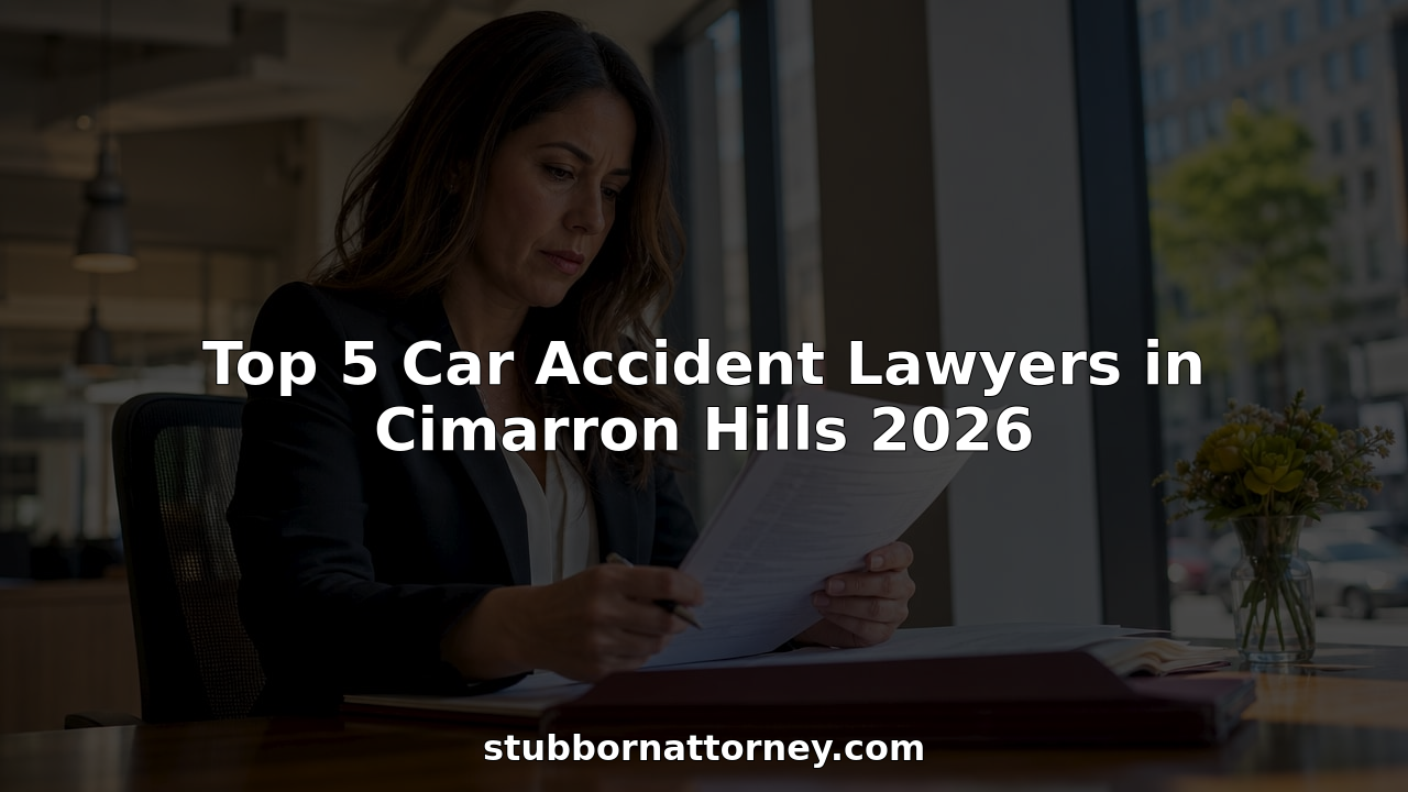 Top 5 Car Accident Lawyers in Cimarron Hills 2026