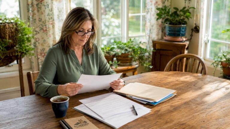 Business owner reviewing liability insurance policy