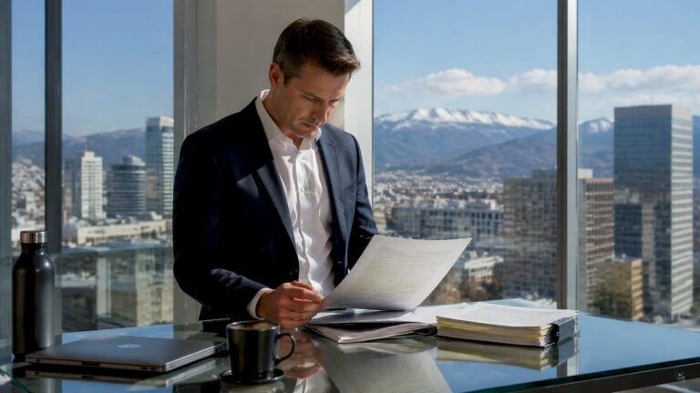 Attorney reviewing injury case files in Denver office