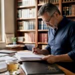 Attorney reviewing pre-litigation injury claim documents