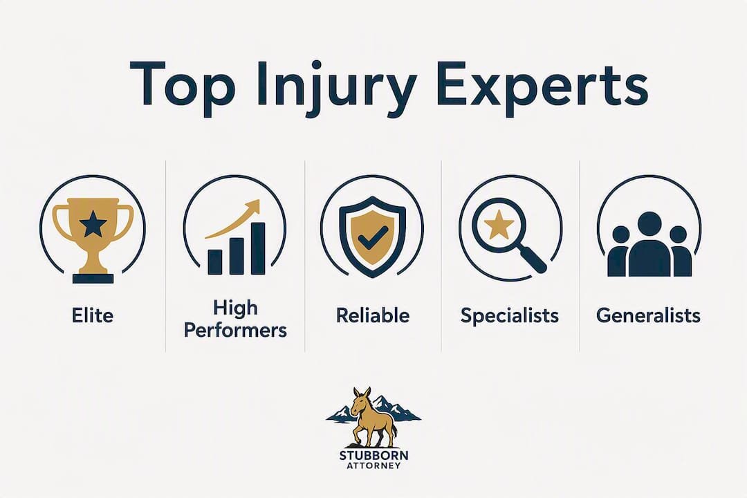 Infographic ranking top injury legal experts