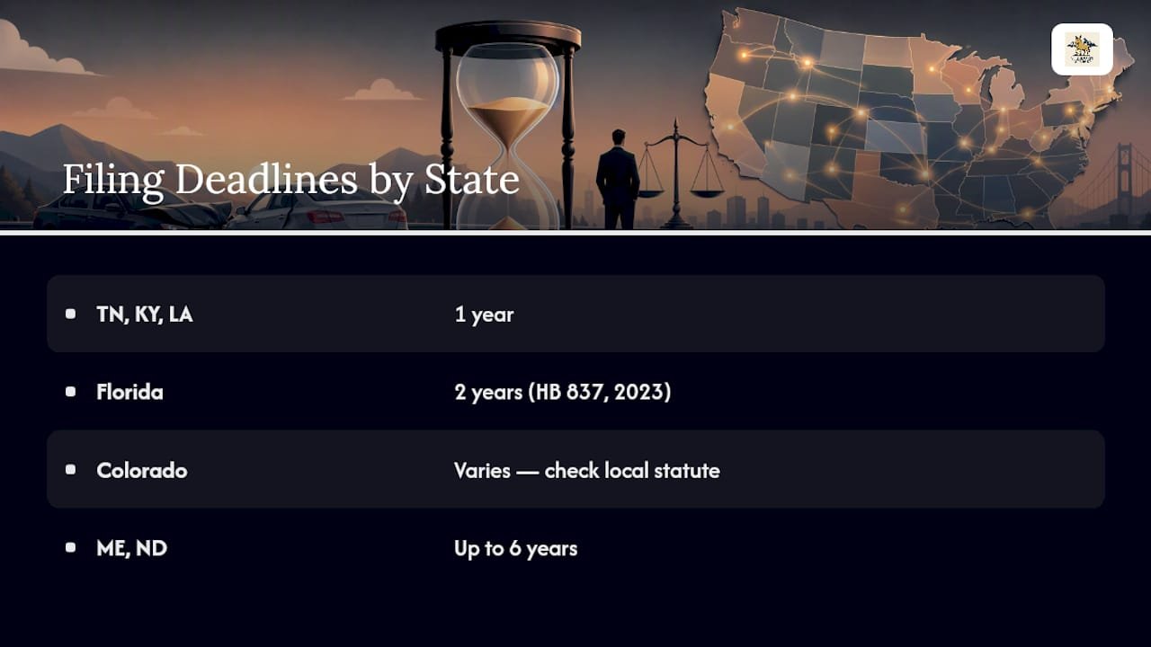 Comparison of filing deadlines across states