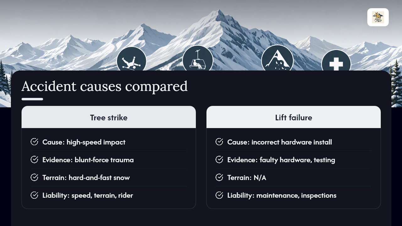 Comparison of tree strike and lift failure liability