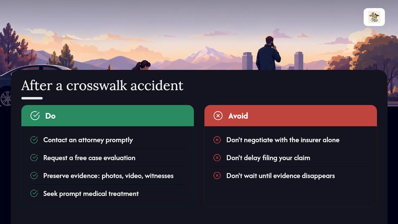 Get Help After a Colorado Crosswalk Accident — overview diagram