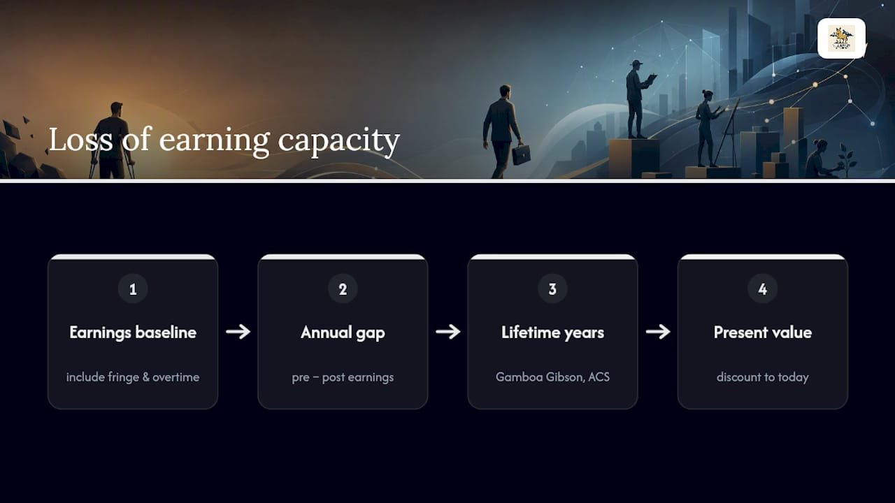 Loss of earning capacity calculation pathway