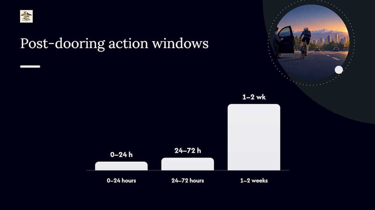 What Should I Do in the Days After a Dooring Crash? — overview diagram