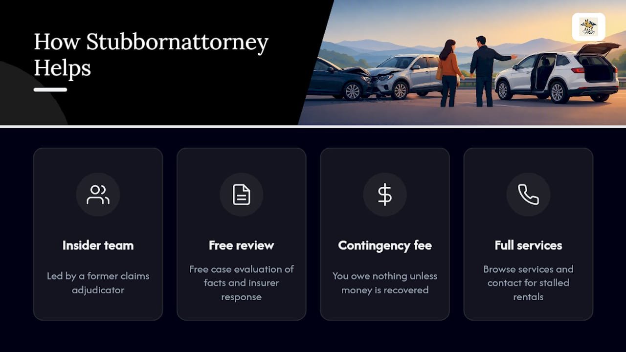 How Stubbornattorney Can Help With a Denied Rental Claim — overview diagram
