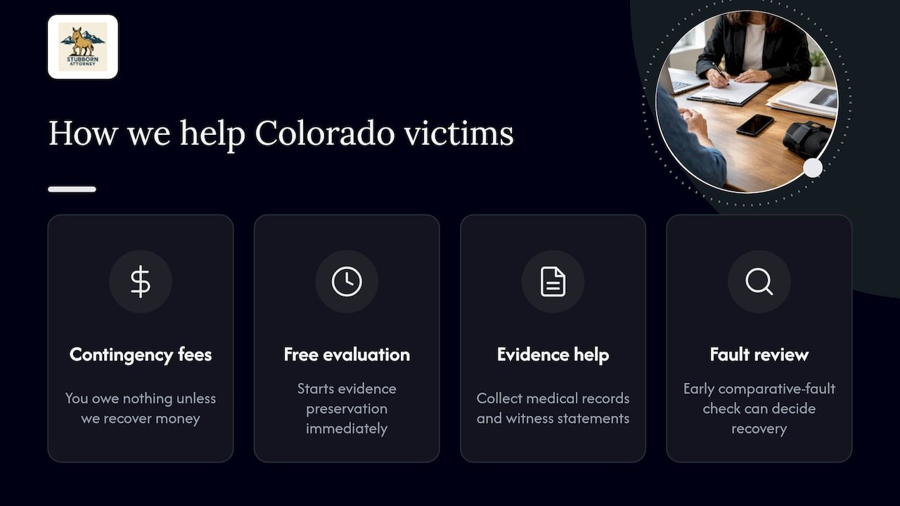 How we help Colorado injury victims pursue fair compensation — overview diagram