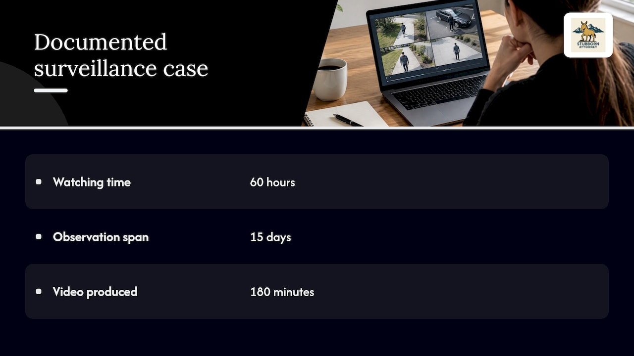 Surveillance hours compared with recorded footage
