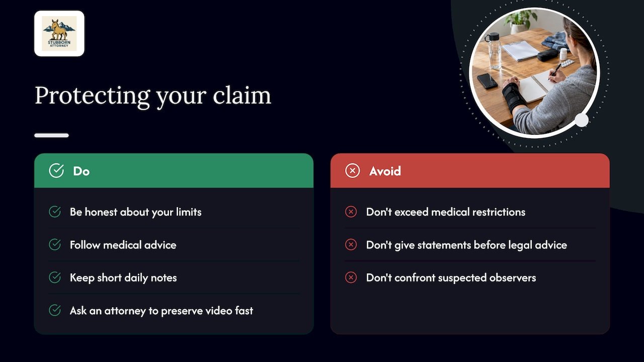 How to protect your claim — overview diagram