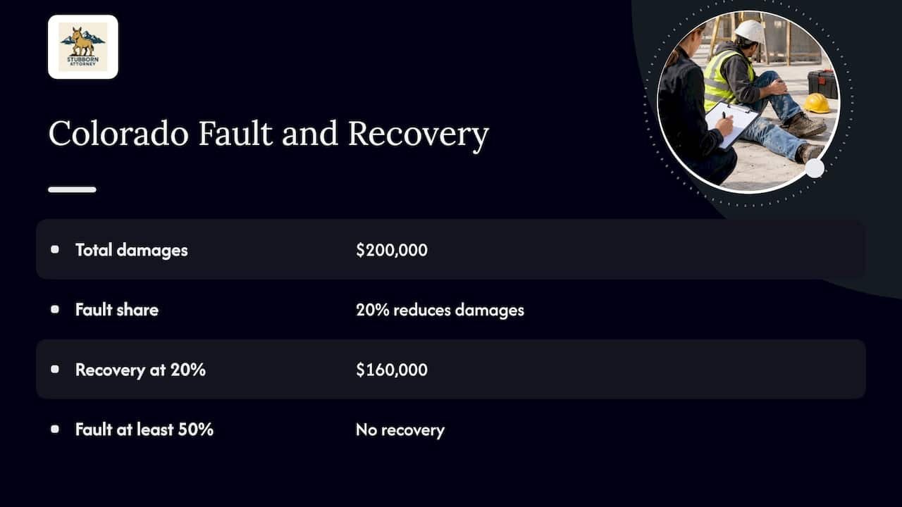 Colorado fault percentages and recovery example